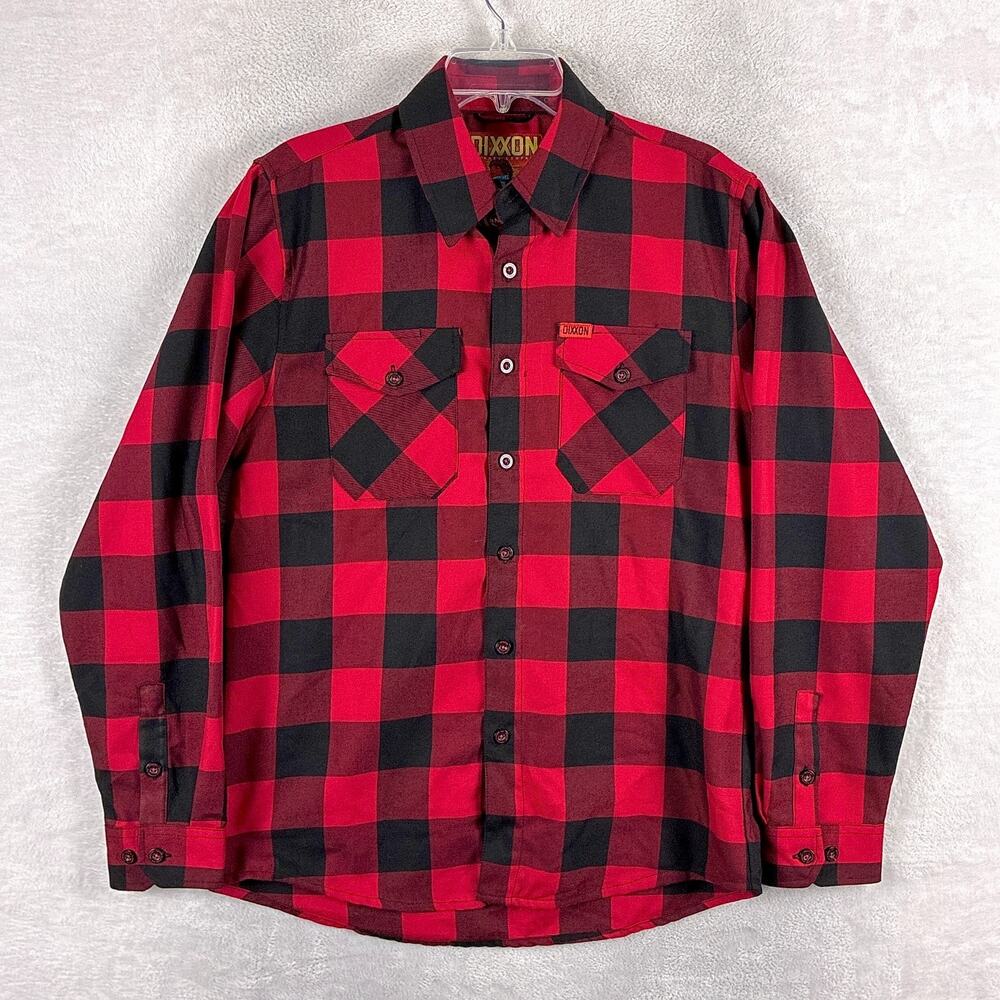 Dixxon Flannel Co Shirt Mens M Red Black Buffalo Plaid Redrum Shining Halloween